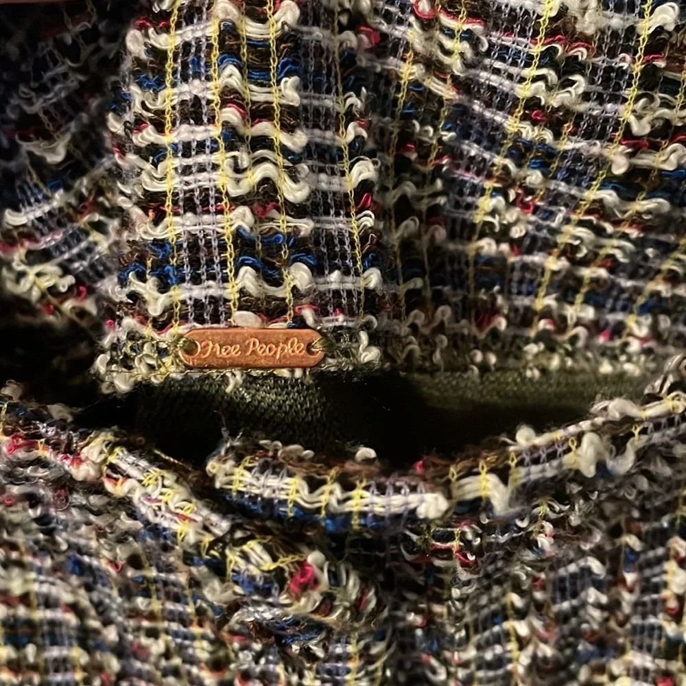 Free People‎ Multicolor Tweed Altered Dress See Measurements